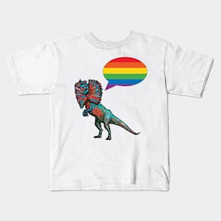 Say It! Say Gay! LGBTQIA+ Dinosaur Kids T-Shirt